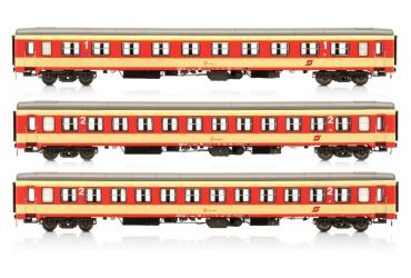 1 x 1. Klasse Wagen, 2 x 2. Klasse Wagen  der UIC-X Vorserie (2. Serie) Ep IV