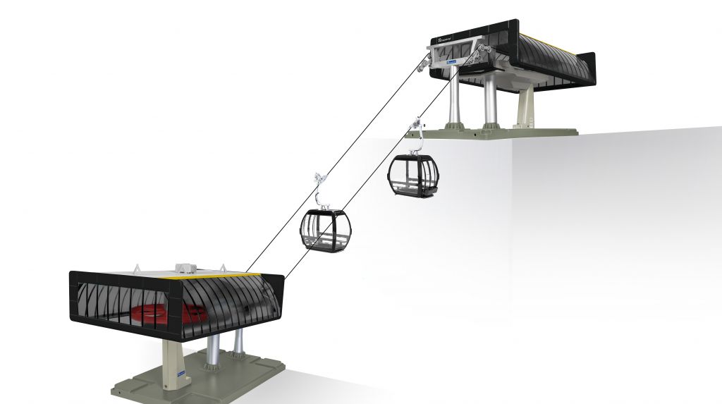Elektrische Umlaufseilbahn - Profi Set Schwarz/gelb | Maßstab 1:32
