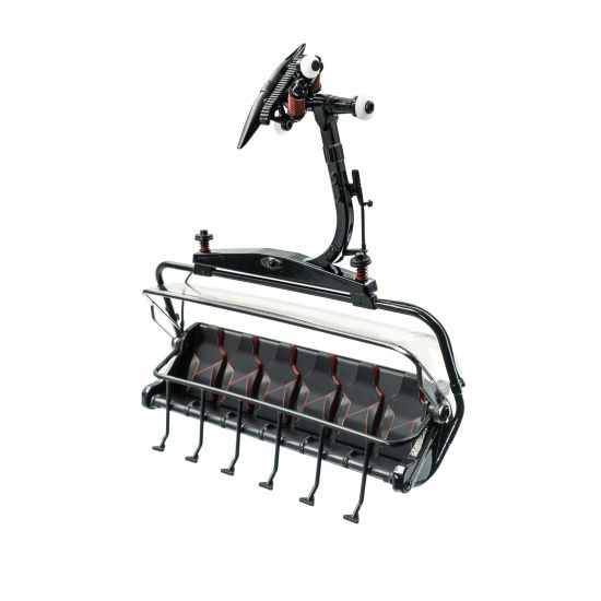 6er-Sessel D-Line schwarz/rot JC86503